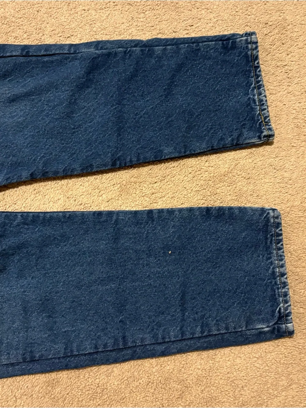 L.L. Bean Men's Heavyweight  Flannel Lined Cotton Outdoor Blue Jeans